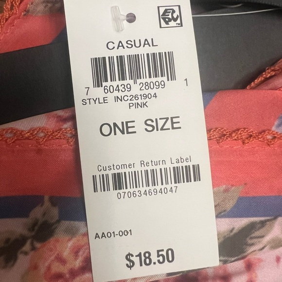 INC International Concept Floral Bandana Scarf - Picture 4 of 4